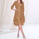 thumbnail image 1 of Vestido de encaje para mujer cárdigan traje con cuello cuadrado volantes ajuste holgado traje de vacaciones, 1 of 8