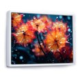 thumbnail image 2 of Designart "Dandelion Coral Dance in the Morning" Floral Floater Framed Wall Decor, 2 of 7