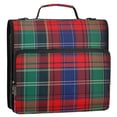 thumbnail image 5 of FORMRS Zipper Binder with Shoulder Strap 2-inch Ring 500 Sheet Capacity File Bag, Red Green Pattern, 5 of 5