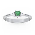 thumbnail image 2 of Birthstone Heart Ring with Shoulder Accents - Emeral (May), 2 of 4