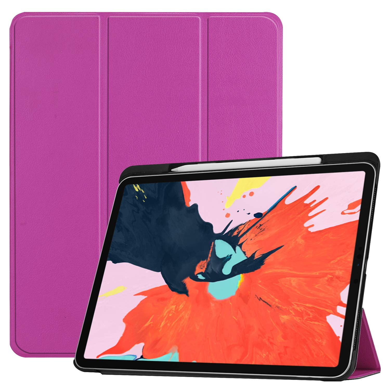 Epicgadget Case for iPad Pro 12.9 2018 with Apple Pencil Holder, Tri