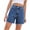Dark Blue, variant on ibuvkizy Womens Shorts Casual Summer Shorts for Women,Shorts Fashion High-Waisted Jeans,Comfy Short Pants Drawstring Elastic Waist Pocketed Shorts
