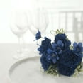 thumbnail image 5 of Efavormart 3 Pack | 14" Navy Blue Artificial Silk Carnation Flower Bouquets, Faux Floral Arrangement Bushes, 5 of 5