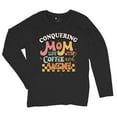 thumbnail image 5 of Conquering Mom Life With Coffee and Wine Women's Long Sleeve T-shirt Trendy Motherhood Parenting Family Soccer Mama #momlife, 5 of 7