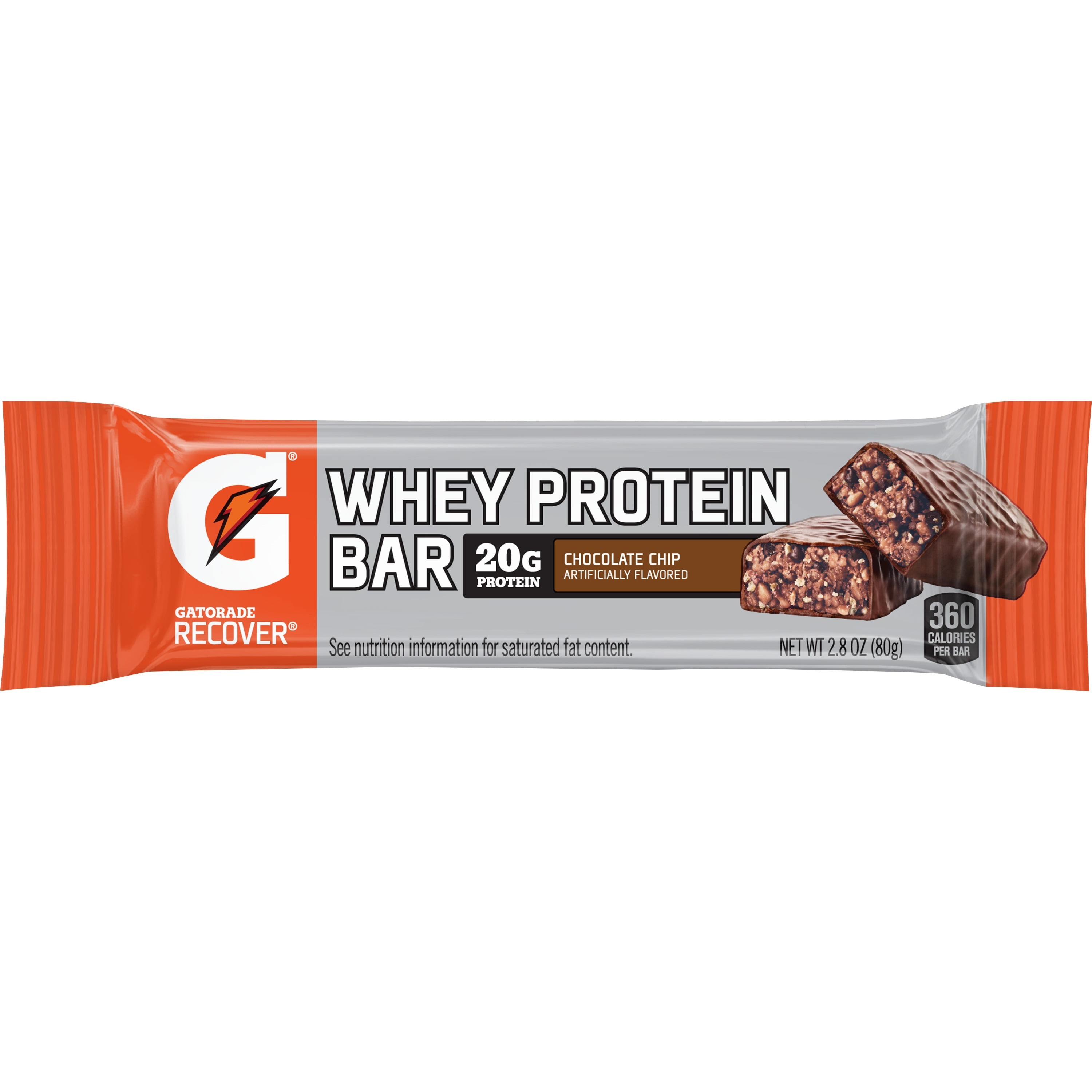 Gatorade Recover Bar 20 Grams Of Protein Chocolate Chip 169 Oz 6 Ct Gatorade Recover Bar 20 Grams Of Protein Chocolate Chip 169 Oz 6 Ct