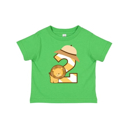 

Inktastic 2nd Birthday Safari Lion 2 Year Old Gift Toddler Boy or Toddler Girl T-Shirt