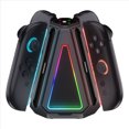 thumbnail image 1 of Base de carga 4 en 1 para 2 mandos de Nintendo Switch - Estación de carga doble para los mandos izquierdo y derecho de Switch2 con indicador LED, 1 of 8