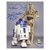 Kenny Baker and Anthony Daniels Autographed Star Wars 8x10 R2-D2 and C-3PO Studio Photo