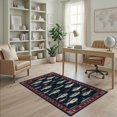thumbnail image 2 of ODIKA Vintage Fishing Lure Motif With Patriotic Bass And Distressed Frame Non-Slip Chair-Friendly for Home Office, Gaming Room, Under Desk, 2 of 6