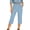 Light Blue, variant on Women's Cropped Casual Loose Fit Jeans Denim Pants