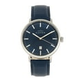 thumbnail image 1 of Elevon Vin Leather-Band Watch W/Date Display - Silver/Blue, 1 of 3