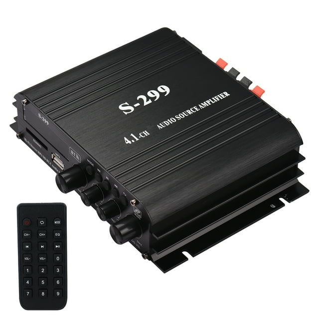 S 299 Mini 4.1 Amplificador De Audio De Potencia Estéreo 4x40w, BT, Control Remoto, Doble Uso Para El Ruido De Hogar De Automóvil USB SD Play