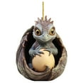 thumbnail image 3 of Holloyiver Cute Dragon Figurines, Christmas Dragon Ornaments, Dragon Egg Christmas Tree Pendant, Hanging Ornament for Car Mirror,Key Chain,Home Decoration, 3 of 5