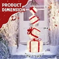 thumbnail image 3 of KAAYEE 3FT Lighted Gift Box Tower, Pre-lit Stacked Present Boxes Ornament with 80 LED Warm White Lights and Stakes for Christmas Holiday Displays, 3 of 7