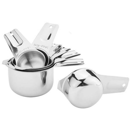 

7pcs Stackable Measuring Cups Stainless Steel Dry Spices Liquid Cooking Baking Ingredients Meaure Scoops
