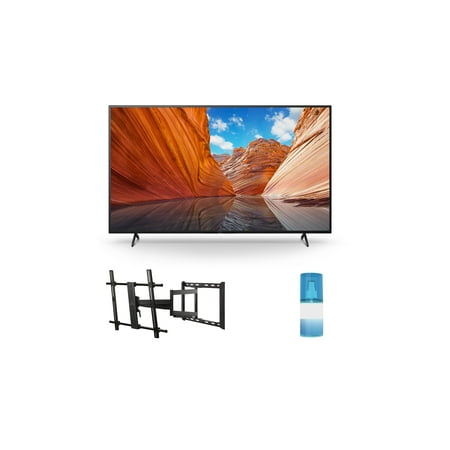 Sony KD55X80J 55" 4K HDR Smart TV with Walts TV Large/Extra Large Full Motion Mount for 43"-90" Compatible TV's and Walts HDTV Screen Cleaner Kit (2021)