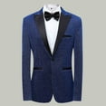 thumbnail image 2 of USNSM Men's Sequin Performance Tuxedo Jacket Slim Fit One Button Solid Blazer Jacket for Dinner,Prom,Party Blue XXXL, 2 of 9