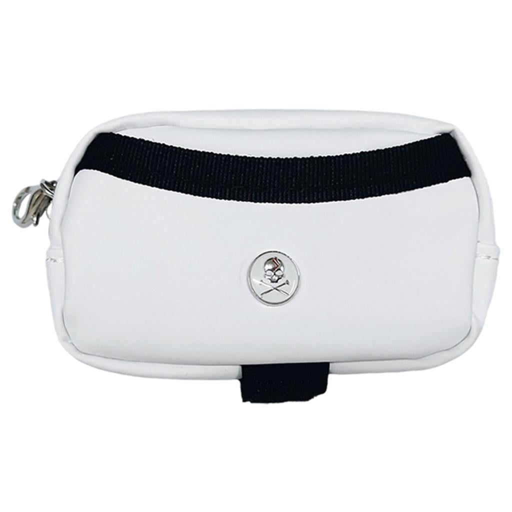 PU Leather Golf Ball Carry for 2 Golf Ball Portable Golf Ball Storage