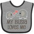 thumbnail image 3 of Inktastic My Busia Loves Me Childs Boys or Girls Baby Bib, 3 of 4