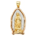 thumbnail image 2 of 14K Two Tone Gold Our Lady of Guadalupe Charm Pendant with 1.9mm Figaro 3+1 Chain Necklace - 20", 2 of 4
