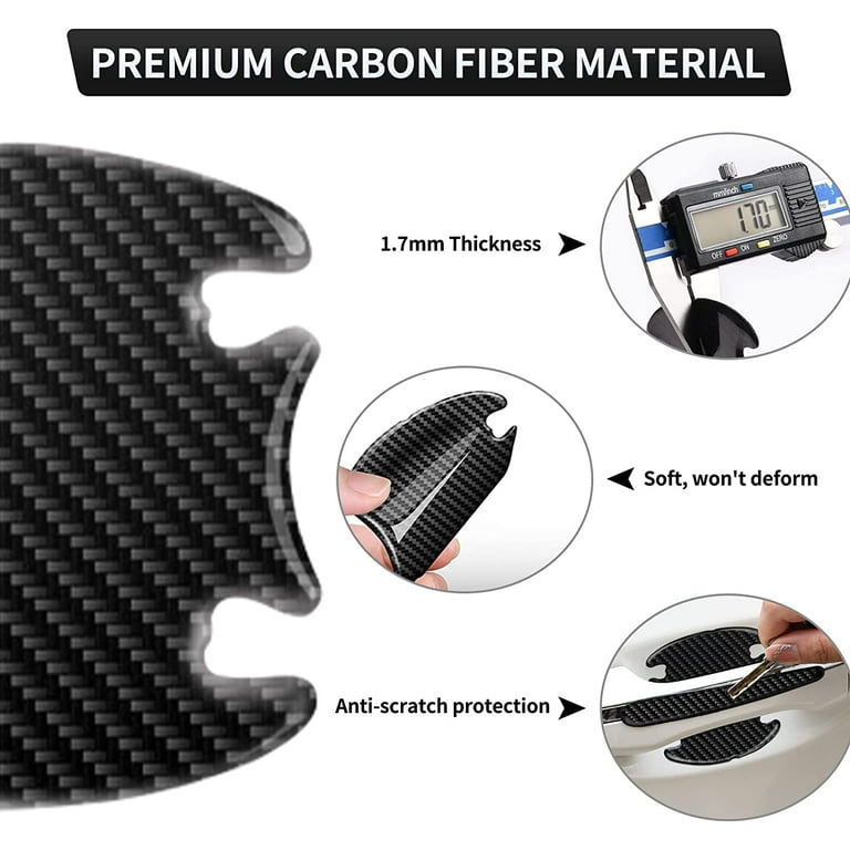 Carbon Fiber Door Silicone Sticker Scratch Resistant Matte - Temu