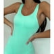 thumbnail image 5 of Body deportivo para mujer, monos de yoga de color puro, ajustados, ajustados, con espalda de belleza en U profunda, para mujer, azul lago claro S, 5 of 8
