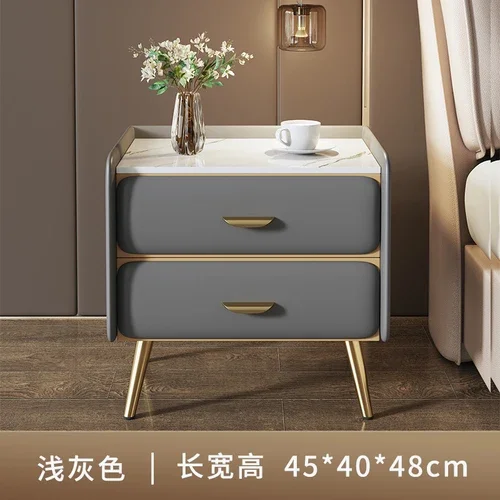 Mesita de noche de almacenamiento oculta, mesita de noche única nórdica estética elegante, Muebles modernos de lujo para Hogar, Muebles que ahorran espacio