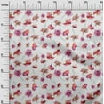 thumbnail image 2 of oneOone Cotton Poplin Twill White Fabric Flower Watercolor Sewing Craft Projects Fabric Prints By Yard 56 Inch Wide, 2 of 4