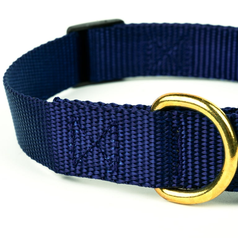 Country Brook Petz American Made Deluxe Navy Blue Nylon Dog Collar Large