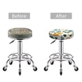 thumbnail image 3 of Uemuo Dinosaurs and Tropical Leaves Pattern Round Bar Stool Seat Covers Washable Stool Cushion Slipcover Elastic Bar Chair Covers-12 inch, 3 of 7