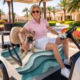 thumbnail image 3 of Golf Cart Seat Covers for 2 Seater,Teal Beige Ombre Microfiber Cart Seat Towel Blanket,Moire Modern Abstract Art Geometric Absorbent Breathable Non Slip Bench Seats Protector for Golf Course 51"x31", 3 of 9