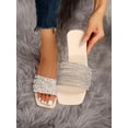 thumbnail image 1 of Women's Flat Sandals With Rhinestone Decor For Fashionable, Comfortable And Versatile Outdoor Use, 1 of 5