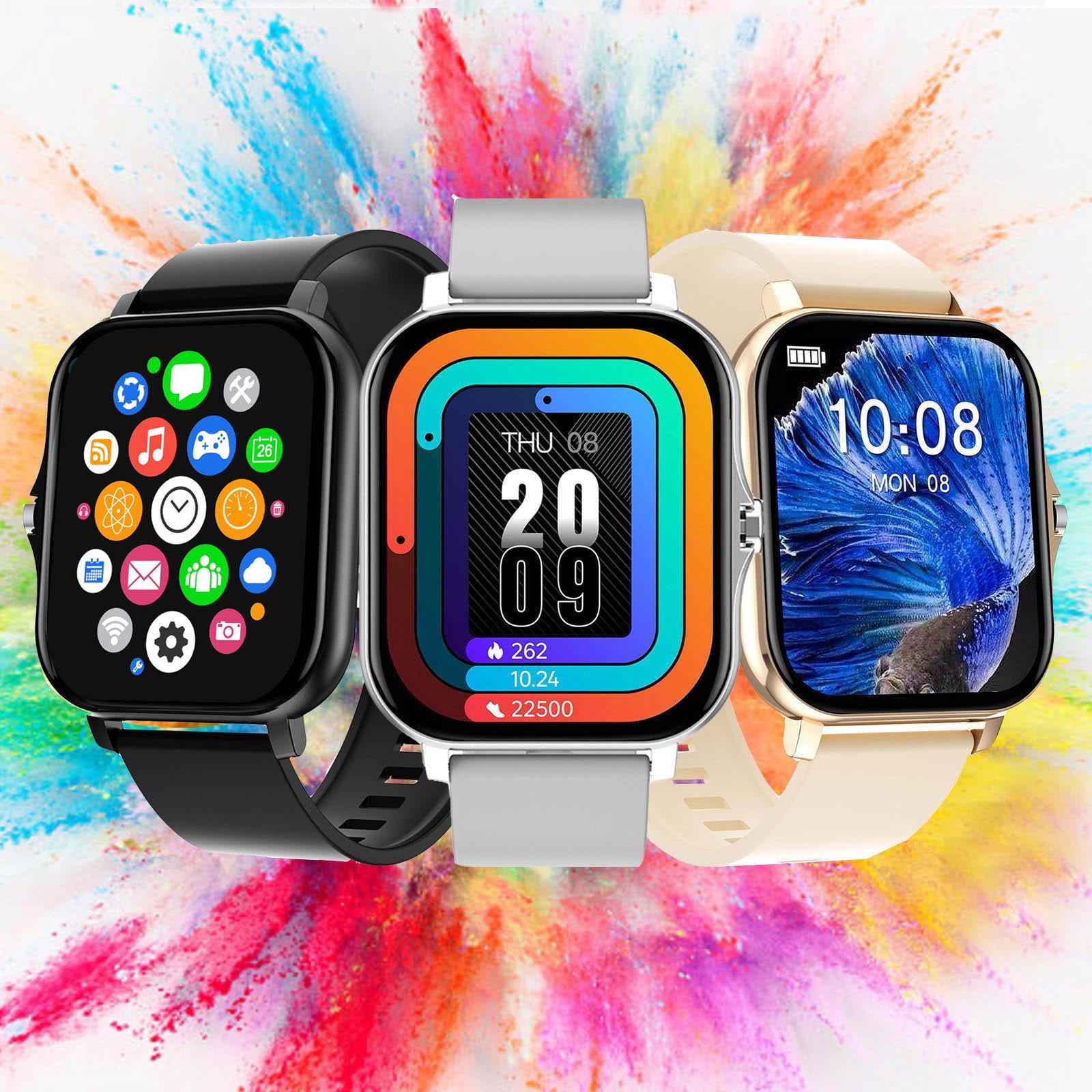 1.7" Smart Watch for Men Women,Bluetooth Call and Text ReplyFitness Tracker,IP67 Waterproof,Compatible iOS Android,AI Control,3 Days Use,Multiple Languages
