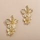 thumbnail image 5 of Pendientes Wiwpar, grandes, con forma de flor doble, para mujer, 5 of 7