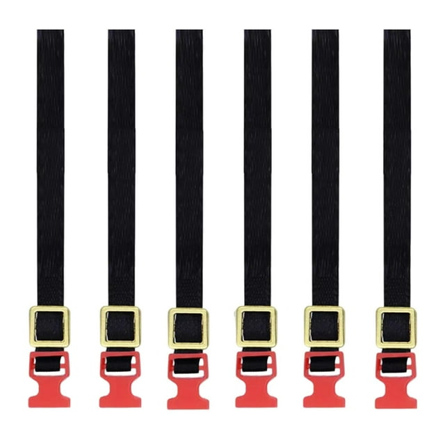 MERIGLARE 6 Pieces Luggage Rope Roof Rack Tie Down Strap 1/10 Black for RC Car Crawler Red