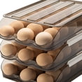 thumbnail image 4 of Refrigerator Preservation Storage Box Rolling Multilayer Transparent Egg Storage Box for Kitchen Three Layers, 4 of 5