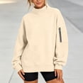 thumbnail image 5 of Kezqiaxn Womens Crewneck Sweatshirt Fashion Long Sleeve Fall Casual Pullover Tops with Pockets Sweatshirts for Women, 5 of 7