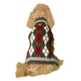 thumbnail image 1 of Holiday Time Rhubarb Argyle Dog Sweater, 1 of 3