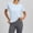 Blue, variant on Workout Tops for Women Breathable Loose Fit Yoga T Shirts Short Sleeve Running Gym Athletic Tee Top White