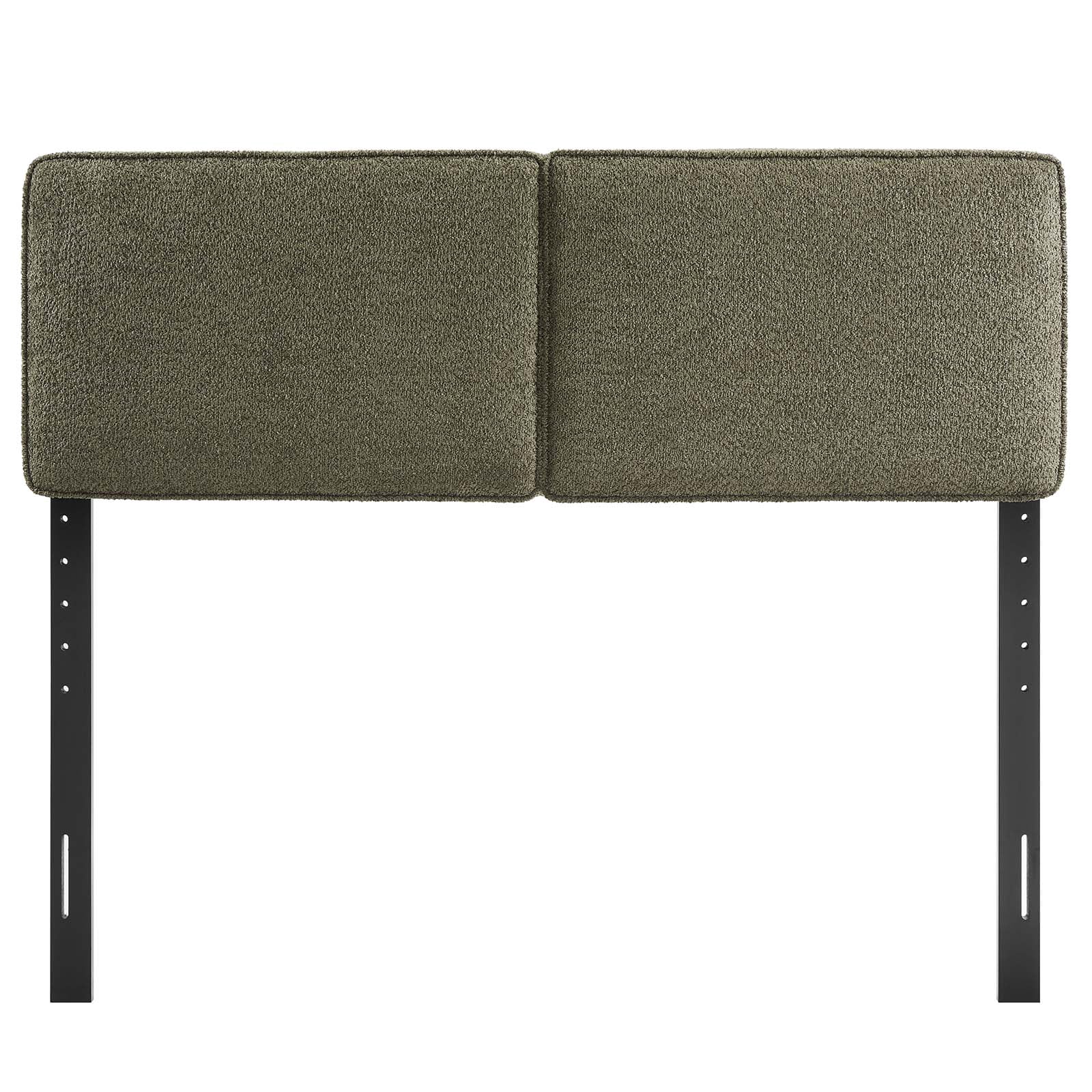 Lindee Boucle Fabric Queen Headboard in Sage