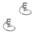 thumbnail image 2 of Qarigey Anillo abierto con letras mayúsculas, anillos ajustables, joyería para interiores y exteriores, regalo H mi 2piezas Qarigey CBP132301, 2 of 5
