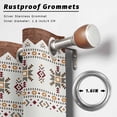 thumbnail image 2 of Vintage Southwest Outdoor Curtains for Patio Waterproof, Orange Boho Geometric Tribal Style Grommet Curtains for Porch Outside Privacy Drape for Gazebo Garden Pergola, 1 Panel, 54x95in, 2 of 9