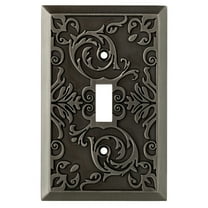 Allen   Roth W27108-904 Fairhope Heirloom Silver Single GFCI Decora Cover Plate