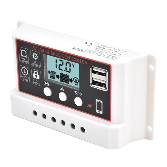 Controlador solar de carga y descarga, controlador de panel solar, controlador de panel solar inteligente, controlador de panel solar V, probado profesionalmente
