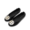 thumbnail image 2 of BURUDANI Women's Slip-On Ballet Flats with Gold Medallion Accent, 2 of 7