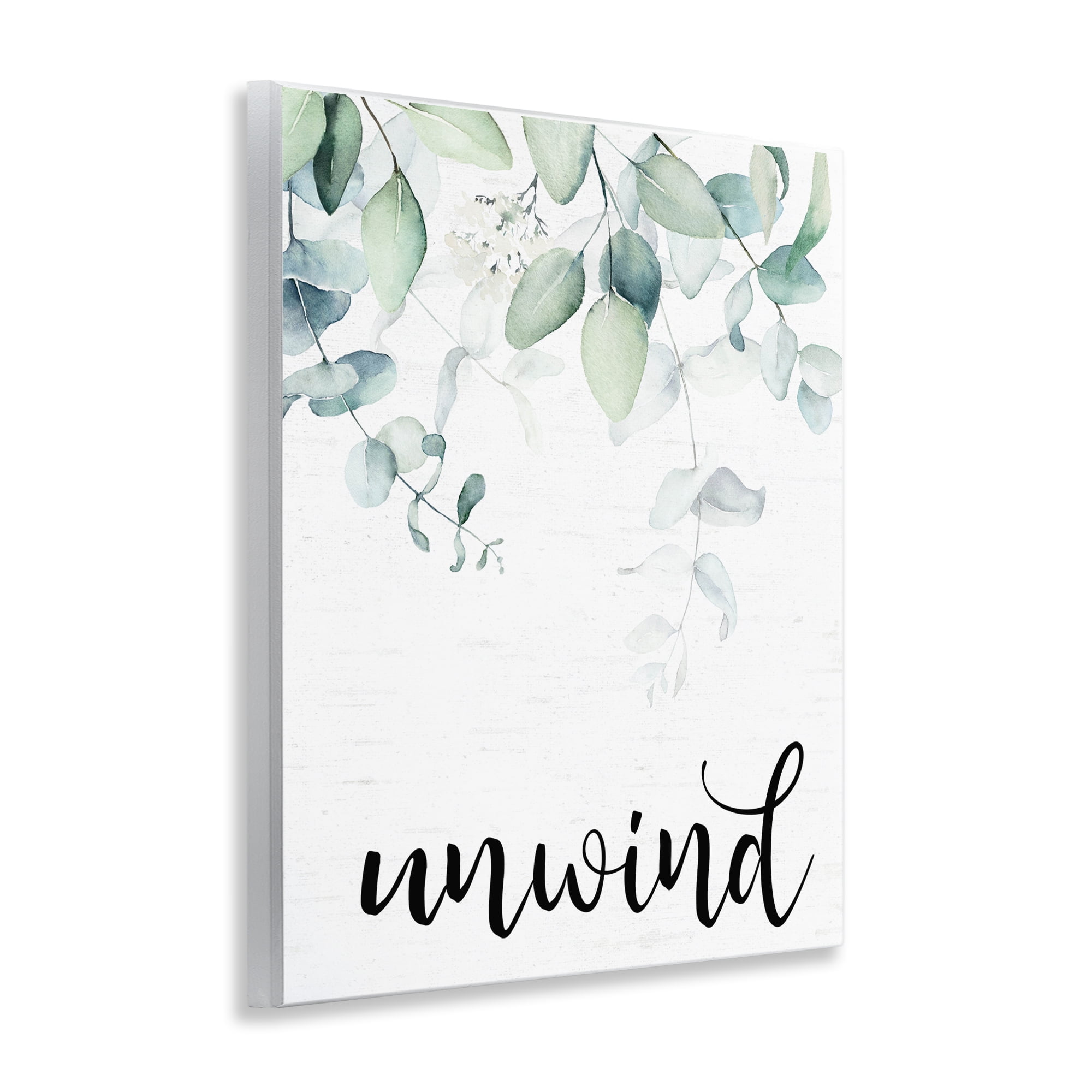 Unwind Leafy Herbs Wall Plaque Art, design by Lettered and Lined
