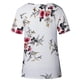 thumbnail image 5 of Camiseta de mujer con estampado floral, manga corta, cuello redondo, blusa informal, blanco, XXL Methold AP001919-29, 5 of 6
