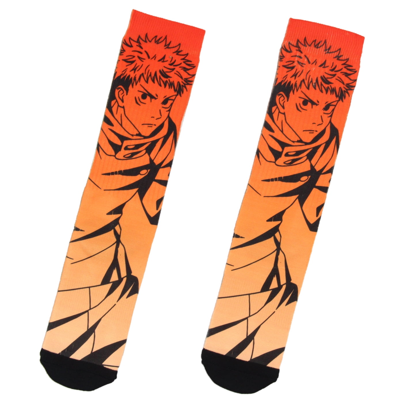 Jujutsu Kaisen Mens Anime Socks Yuji Itadori Character Sublimated Crew
