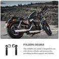 thumbnail image 3 of Youkk 2 Pieces Motorcycles Universal Pedals Folded Footrest Footpeg Mounts Mopeds Scooters Vehicles Bicycles Rear Part Black, 3 of 6