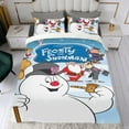 thumbnail image 4 of Frosty el Muñeco de Nieve Conjunto de sábanas temático, trío de piezas, cómodo y amigable con la piel, diseño único, regalo de decoración para el hogar para familiares, amigos y fans,135cm *200cm, 4 of 6